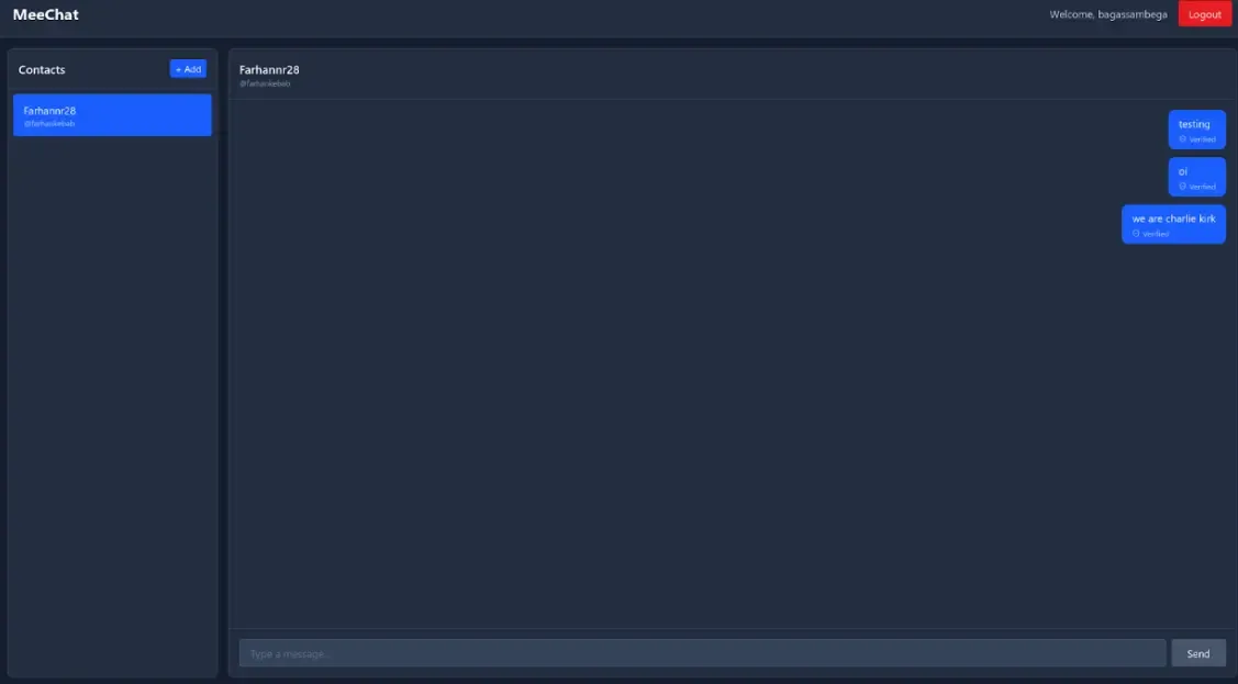 MeeChat chat page
