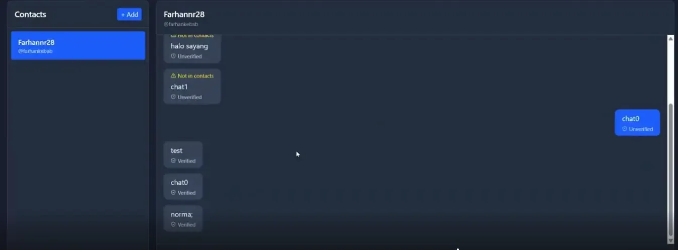 MeeChat chatting page