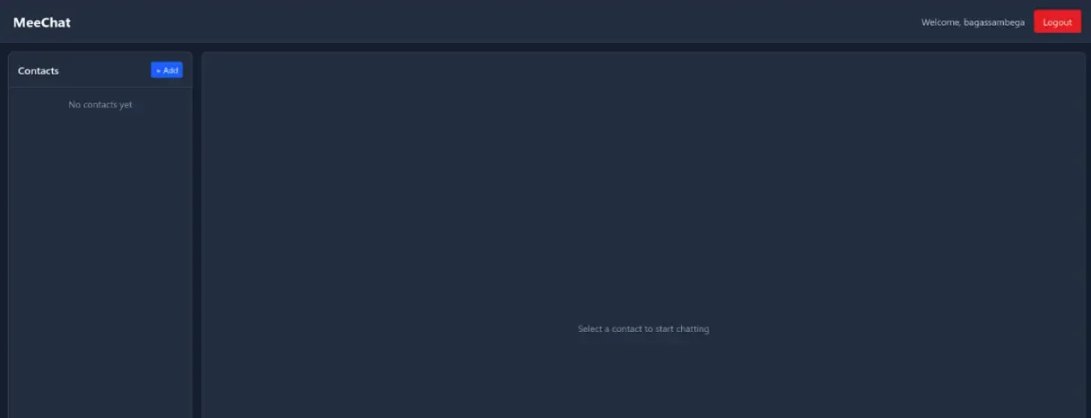MeeChat dashboard page