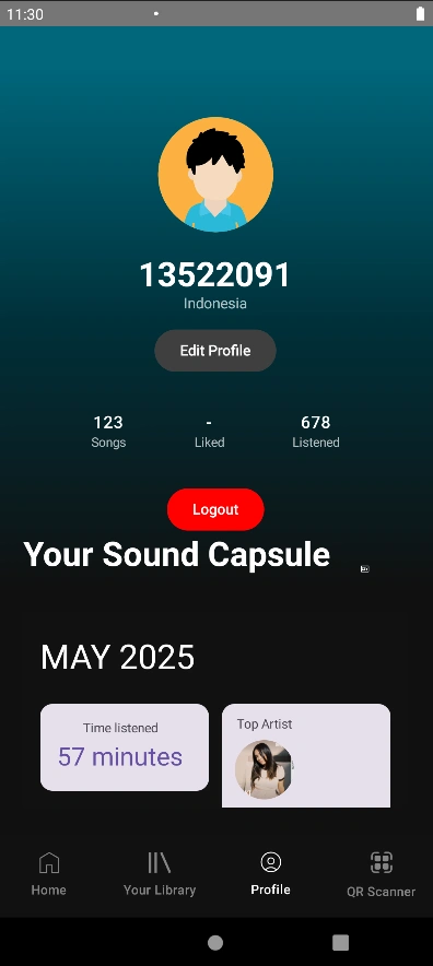 Profile page of Pertamaxify app