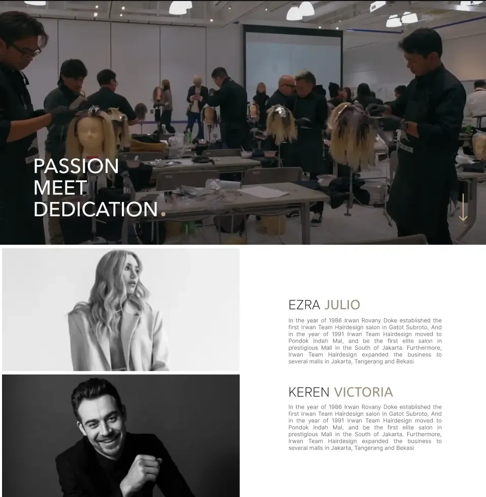 Victoria Julio's landing page section 2