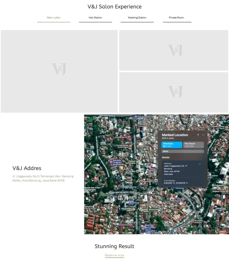 Victoria Julio's landing page section 4
